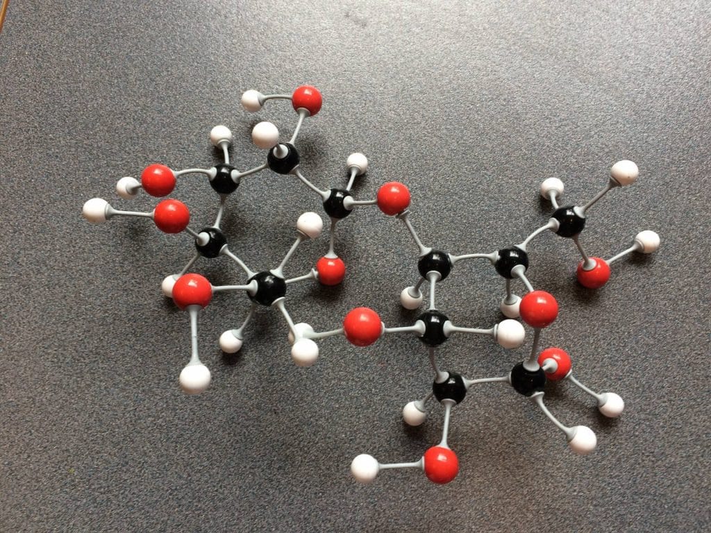 Fig. 23 Molekylemodel af laktose C12H22O11